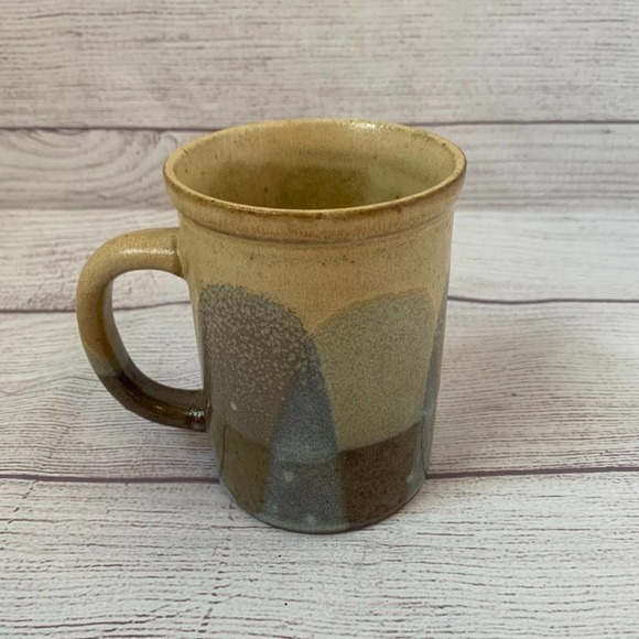 Pottery Mug in Cream Brown and Blue-ish Grey - Picture 3 of 6